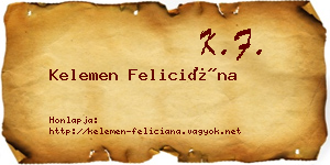 Kelemen Feliciána névjegykártya
