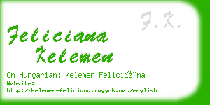feliciana kelemen business card